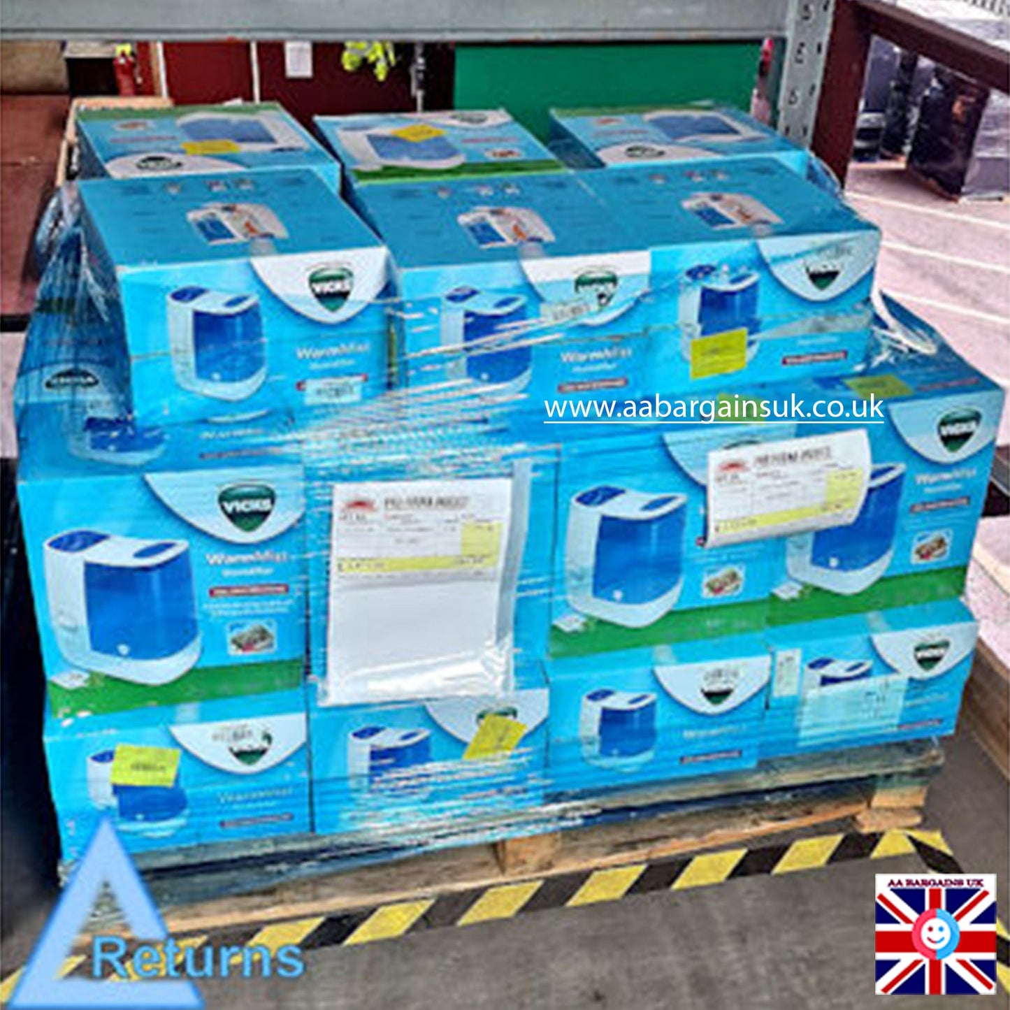 Wholesale Vicks Warm Mist Humidifiers Pallet – 34 Units (Lot No. 208703)