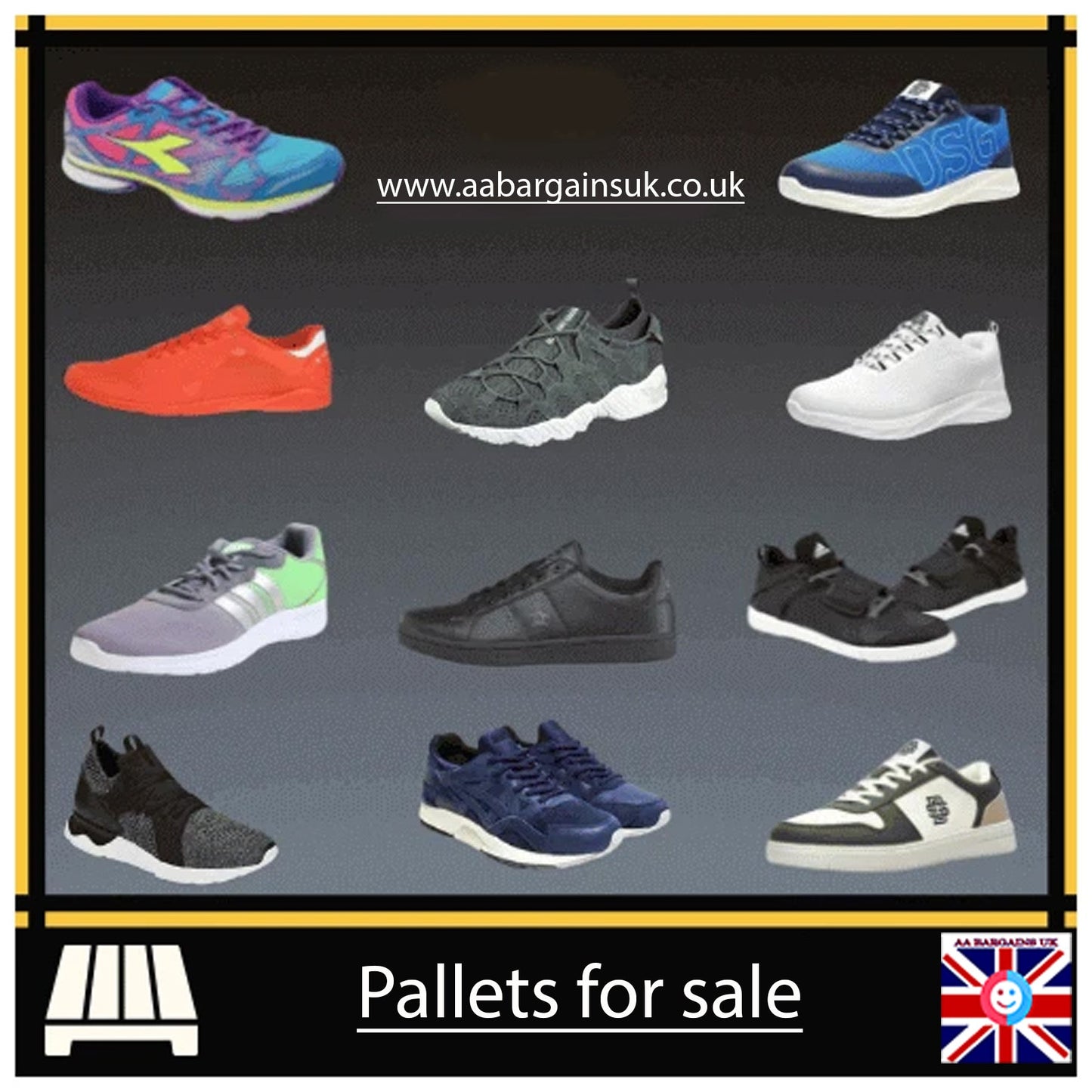 Wholesale Pallet of Mixed Branded Trainers – Sports Footwear Mega Mix