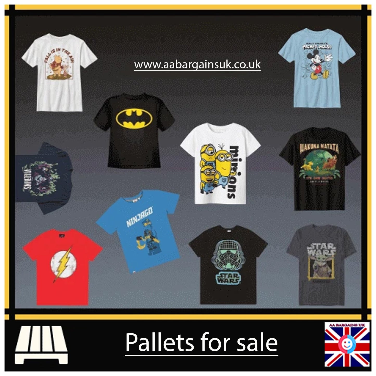 Wholesale Kids Character T-Shirts – Liquidation Stock