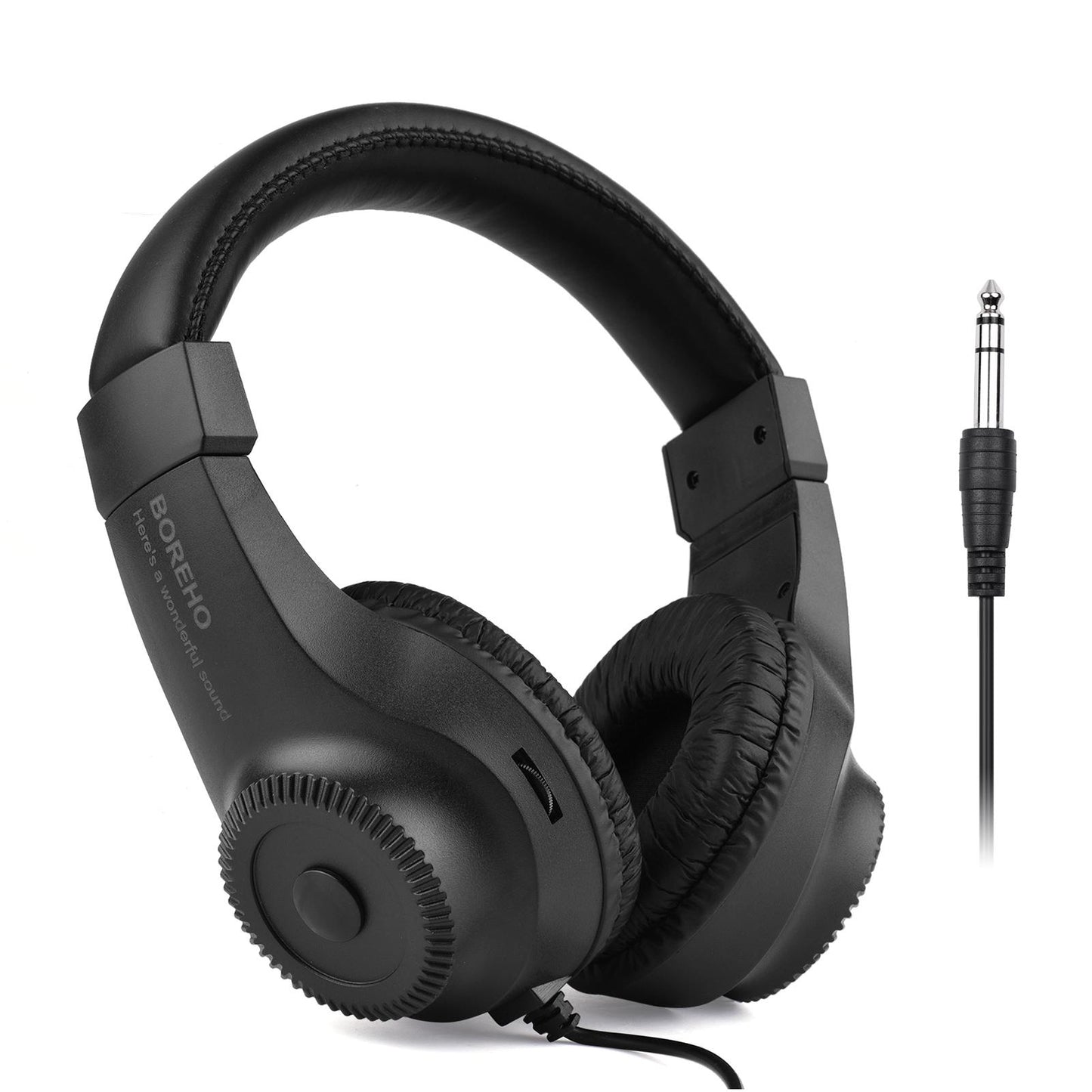 Wired Over-Ear Headphones – 50mm Driver, 6.5mm Plug for Guitar, Piano & Mixer
