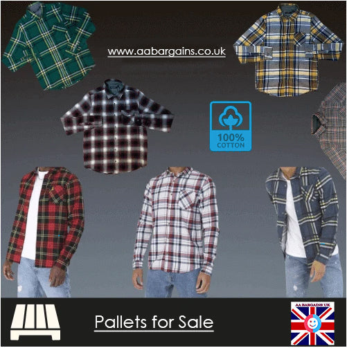 Bulk Men’s Flannel Shirts – Wholesale Pallet Liquidation Stock