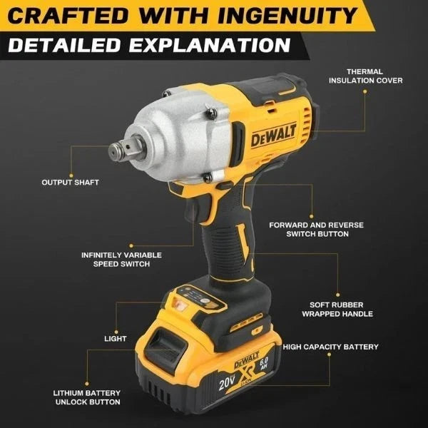 DeWALT DCF900 20V Brushless Impact Wrench 1/2" 1898Nm High Torque Cordless