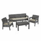 Outdoor Rattan Garden Set – Seating for 5 Persons