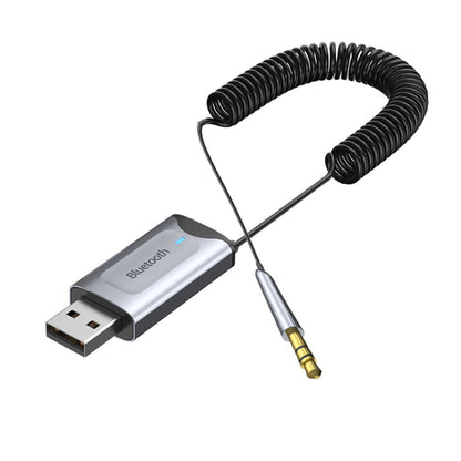 Essager EB01 Bluetooth 5.0 AUX Adapter – Wireless Car Receiver, USB to 3.5mm with Mic