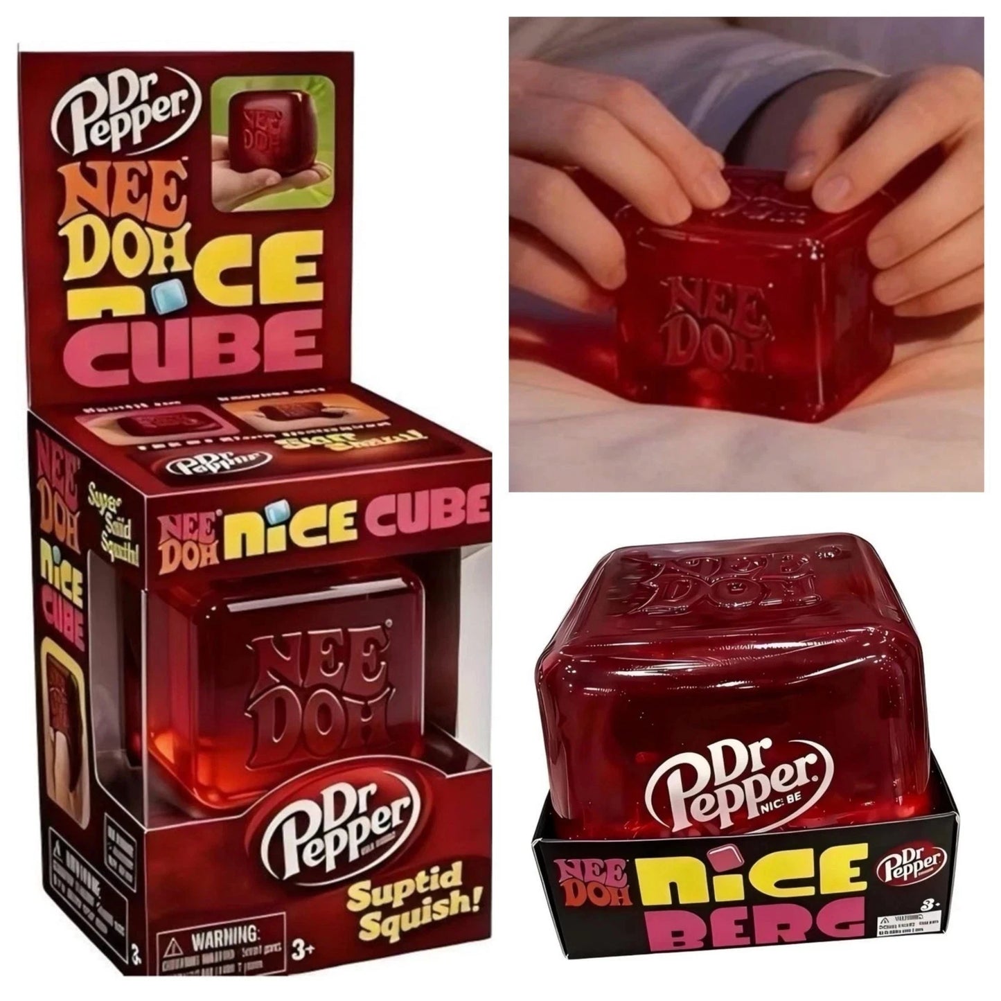 Needoh 2026 Limited Edition Dr Pepper Nice Cube Suptid Squish Squeeze ToyNeedoh