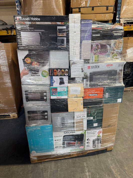 Mixed Electrical Job Lot – Microwaves, Air Fryers, Kettles, Toasters & Small Appliances, 30 Units (Returns Pallet)