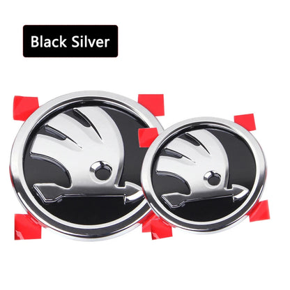 Pcs 80mm/90mm Skoda Emblem Badge for Fabia Octavia RS Superb Rapid Yeti