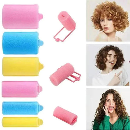 Foam Hair Rollers Soft Sponge Curlers Wave Styling Women Hair Kit